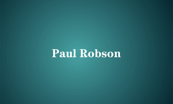 Paul Robson