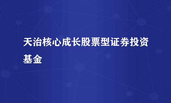 天治核心成长股票型证券投资基金