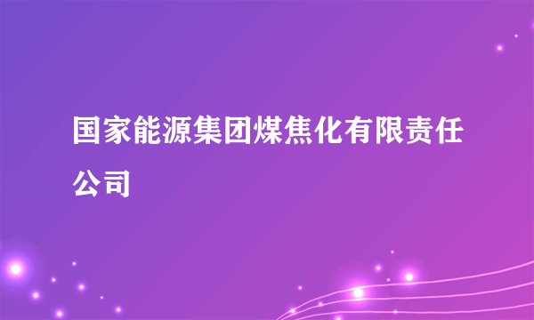 国家能源集团煤焦化有限责任公司