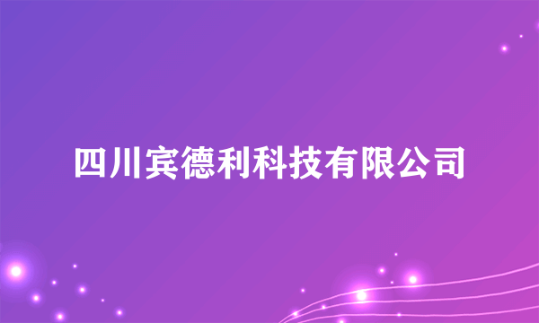 四川宾德利科技有限公司