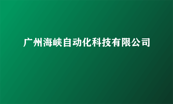 广州海峡自动化科技有限公司