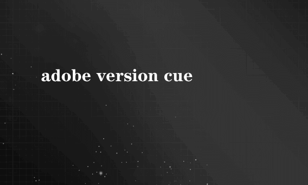 adobe version cue