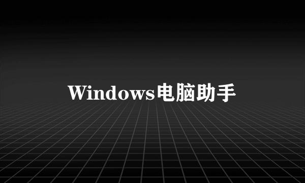 Windows电脑助手