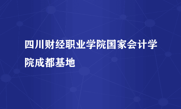 四川财经职业学院国家会计学院成都基地