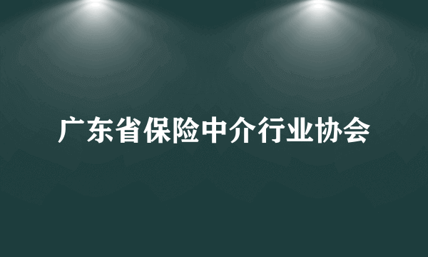 广东省保险中介行业协会