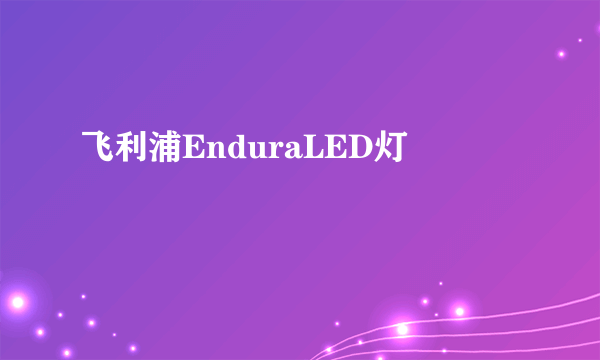 飞利浦EnduraLED灯