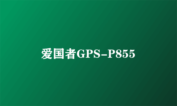 爱国者GPS-P855