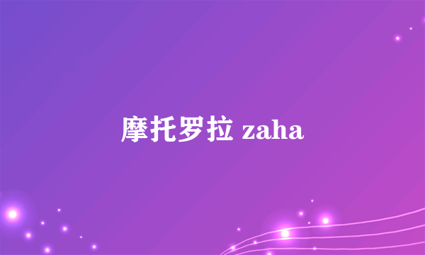 摩托罗拉 zaha