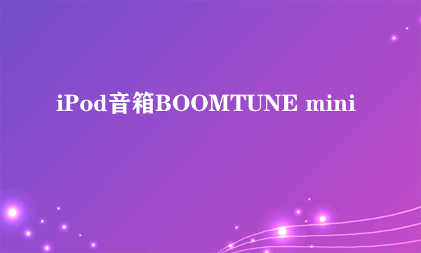 iPod音箱BOOMTUNE mini