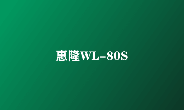 惠隆WL-80S