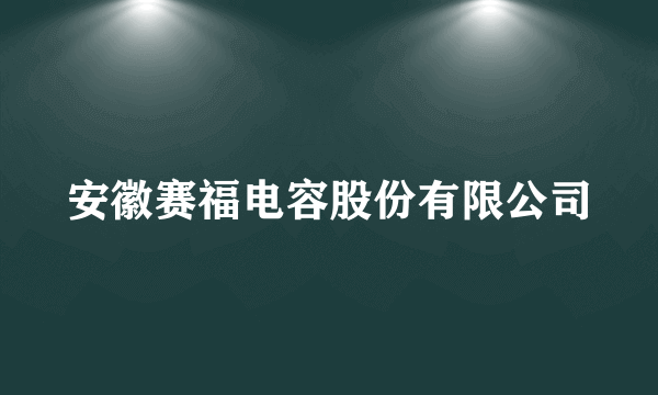 安徽赛福电容股份有限公司