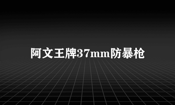 阿文王牌37mm防暴枪