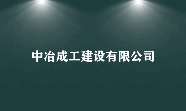 中冶成工建设有限公司