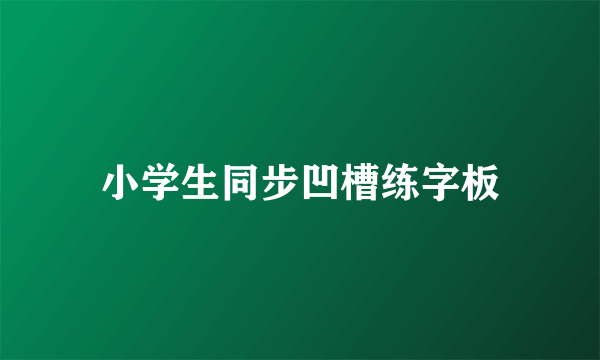 小学生同步凹槽练字板