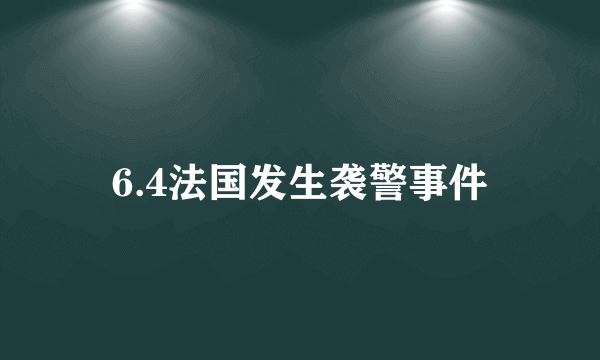 6.4法国发生袭警事件