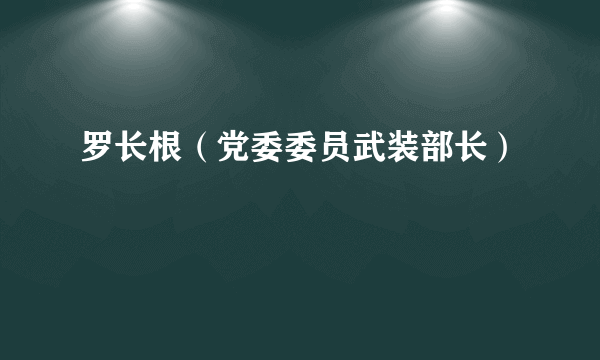 罗长根（党委委员武装部长）