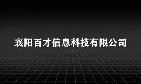 襄阳百才信息科技有限公司