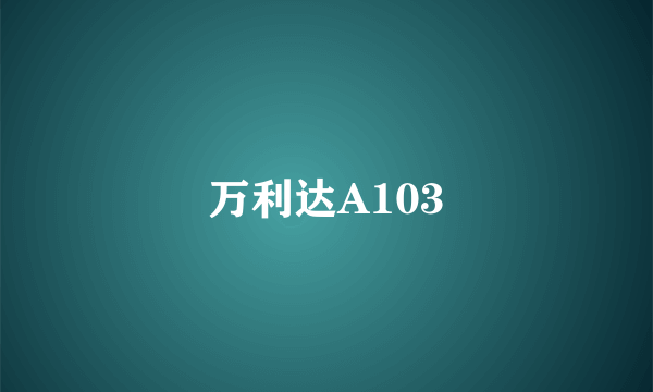 万利达A103