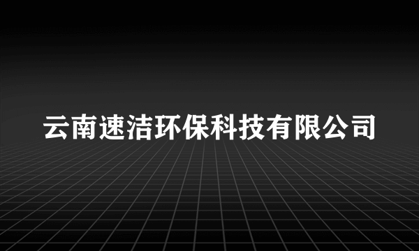 云南速洁环保科技有限公司