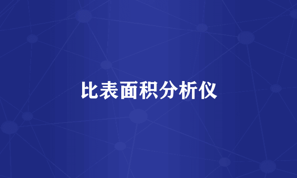 比表面积分析仪