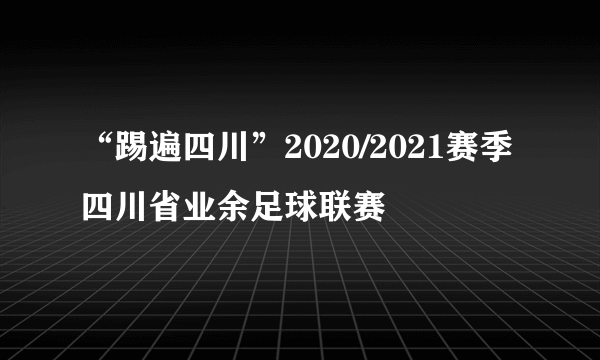 “踢遍四川”2020/2021赛季四川省业余足球联赛