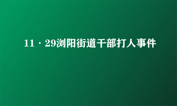 11·29浏阳街道干部打人事件