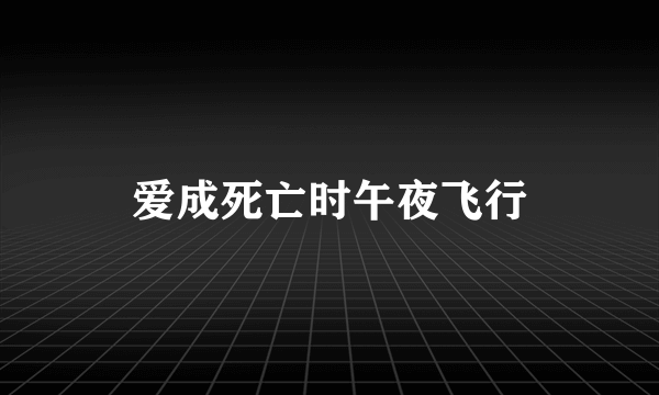 爱成死亡时午夜飞行