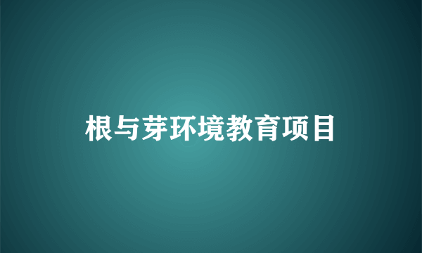 根与芽环境教育项目