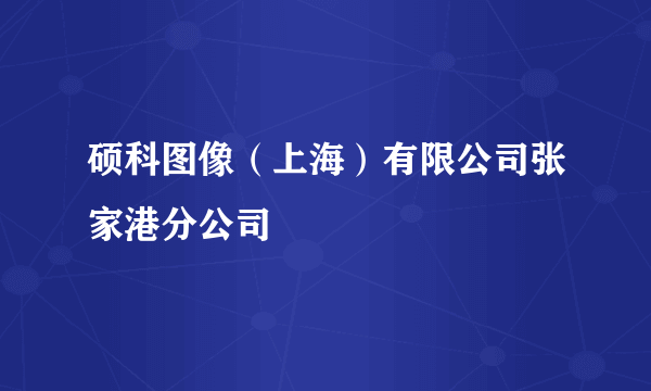 硕科图像（上海）有限公司张家港分公司