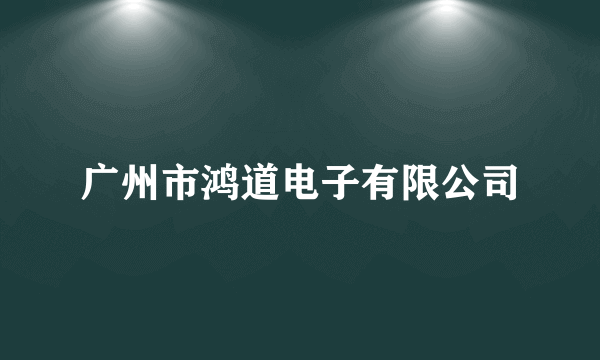 广州市鸿道电子有限公司