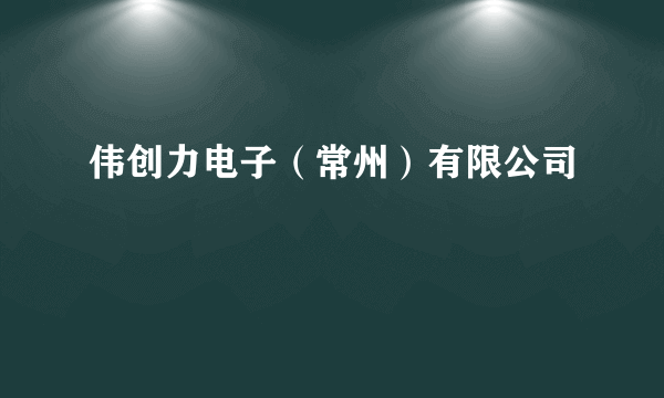 伟创力电子（常州）有限公司