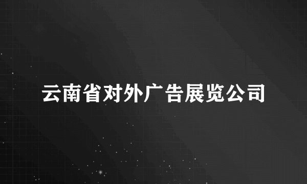 云南省对外广告展览公司