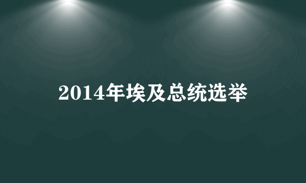 2014年埃及总统选举