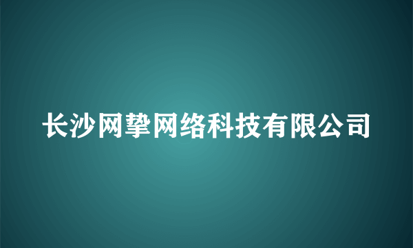 长沙网挚网络科技有限公司