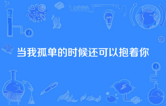 当我孤单的时候还可以抱着你