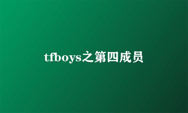 tfboys之第四成员