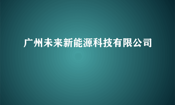 广州未来新能源科技有限公司