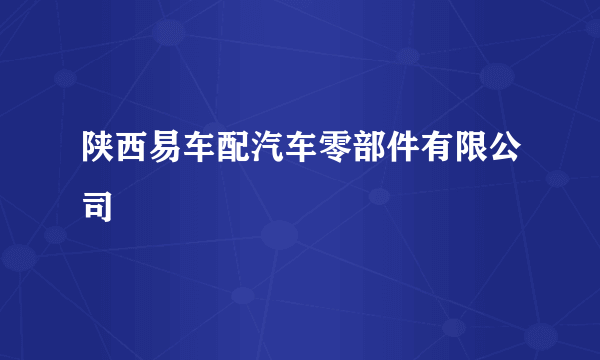 陕西易车配汽车零部件有限公司