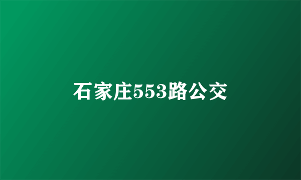 石家庄553路公交