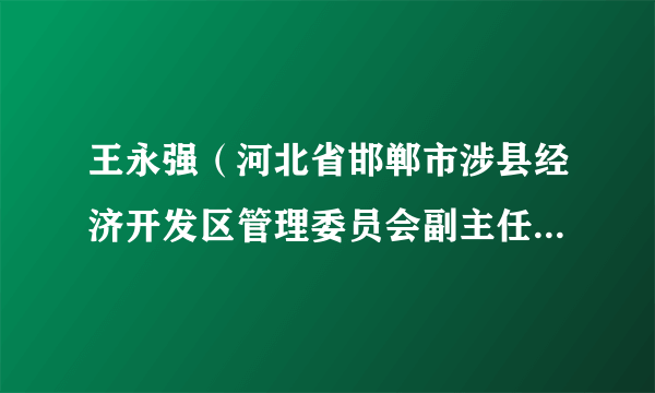 王永强（河北省邯郸市涉县经济开发区管理委员会副主任、党工委副书记）