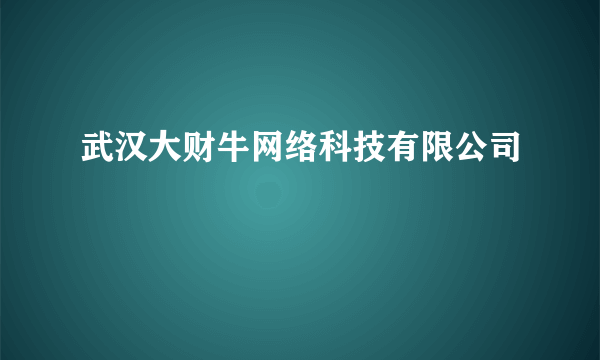 武汉大财牛网络科技有限公司