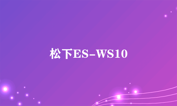 松下ES-WS10