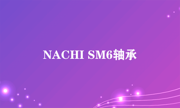 NACHI SM6轴承