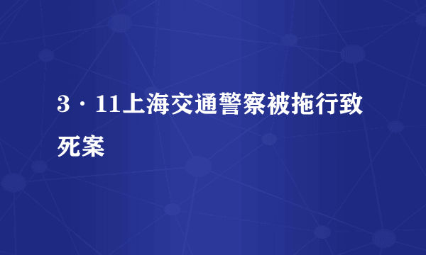 3·11上海交通警察被拖行致死案