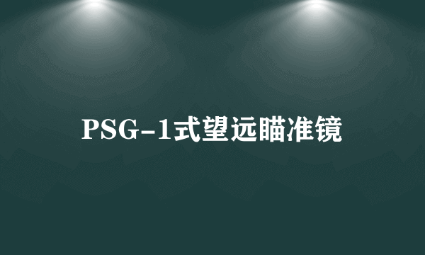 PSG-1式望远瞄准镜