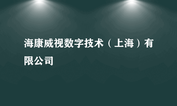 海康威视数字技术（上海）有限公司