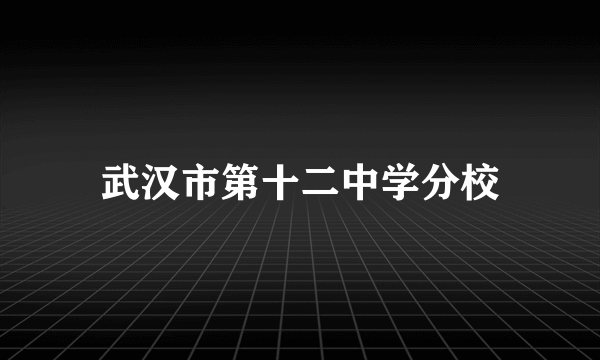 武汉市第十二中学分校