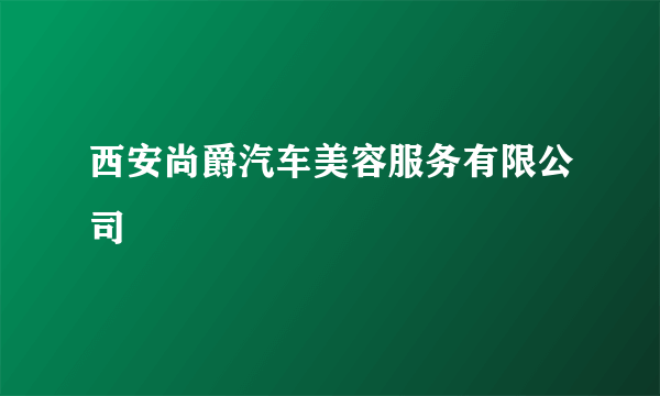 西安尚爵汽车美容服务有限公司