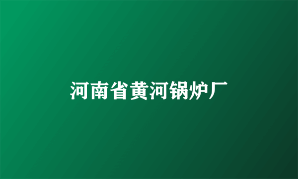 河南省黄河锅炉厂