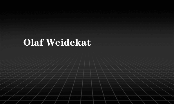 Olaf Weidekat